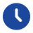 Fifty contact icon with clock-filled