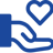 Fifty contact icon with real-care-experts-hand-heart