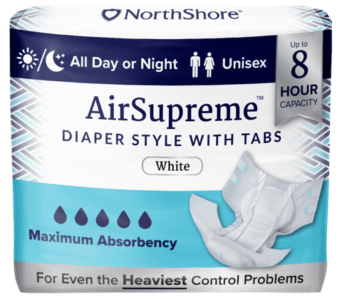 NorthShore AirSupreme 8-Hour Breathable Diaper Style Briefs