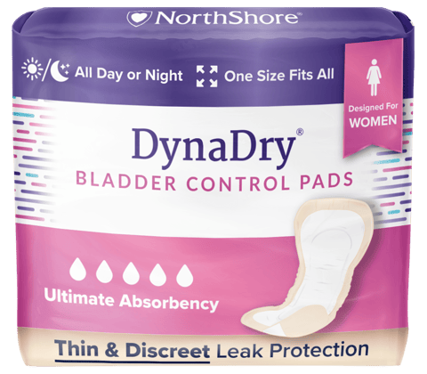 NorthShore DynaDry Bladder Control Incontinence Pads for Women