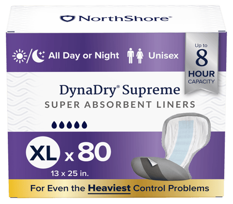 NorthShore DynaDry Supreme Heavy Incontinence Liners, Unisex