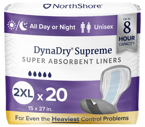 NorthShore DynaDry Supreme Heavy Incontinence Liners, Unisex