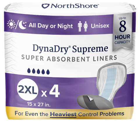 NorthShore DynaDry Supreme Heavy Incontinence Liners, Unisex