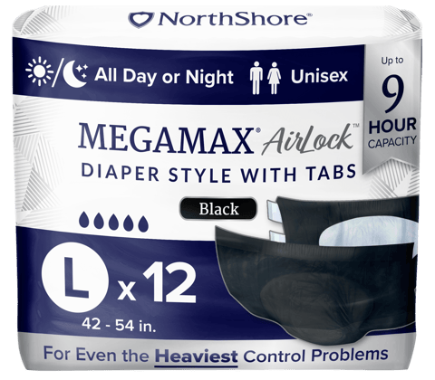 NorthShore MegaMax AirLock 9-Hour Breathable Diaper Style Briefs