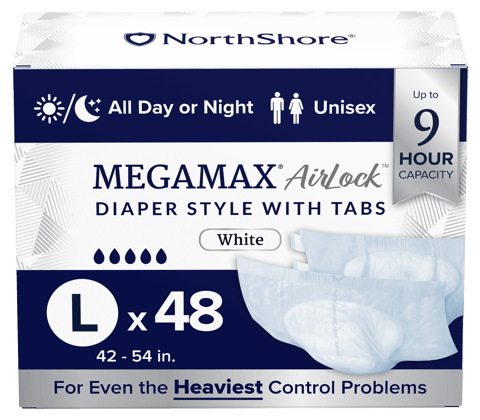 NorthShore MegaMax AirLock 9-Hour Breathable Diaper Style Briefs
