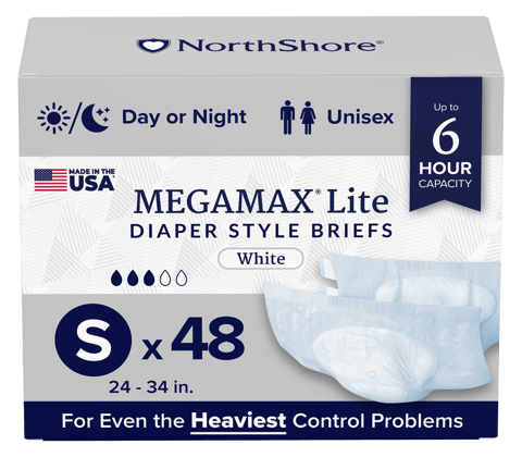NorthShore MegaMax Lite 6-Hour Diaper Style Briefs (v2 2025)