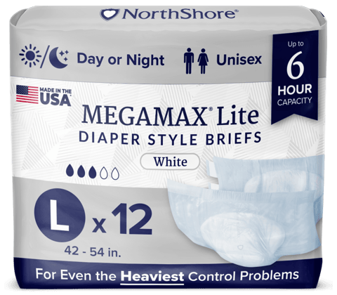 NorthShore MegaMax Lite 6-Hour Diaper Style Briefs (v2 2025)