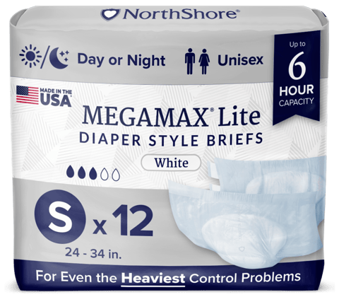 NorthShore MegaMax Lite 6-Hour Diaper Style Briefs (v2 2025)