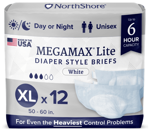 NorthShore MegaMax Lite 6-Hour Diaper Style Briefs (v2 2025)