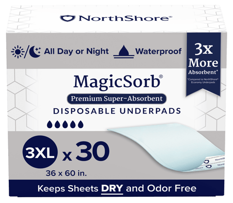 NorthShore MagicSorb Premium Disposable Bed & Floor Protectors