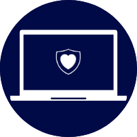 Laptop with NorthShore heart shield - Incontinence Management Resources