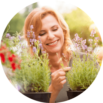 woman gardening
