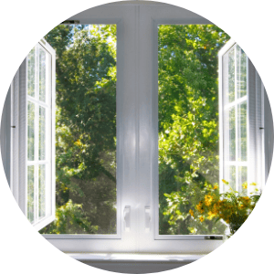 open the windows to ventilate and release any urine odors