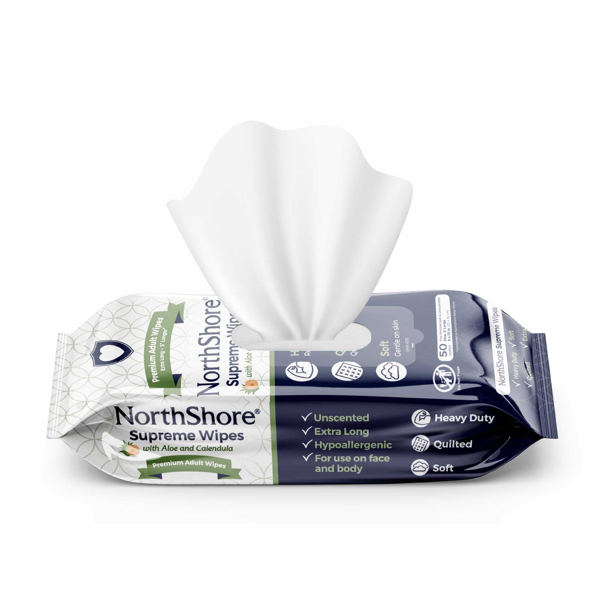 NorthShore Supreme Quilted Cleansing Wipes package