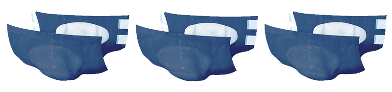 NorthShore with MVP Adult Diapers require only 3 changes per day