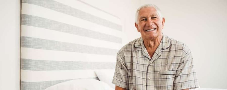 Senior man smiling 